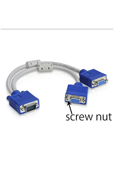 Choice With Nuts VGA Splitter Cable for Computer Monitor Screen Display Wire ...