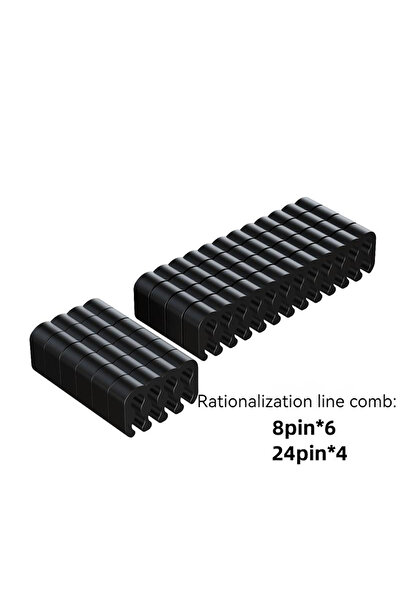 Choice 8Px6 add 24px4-Black Teucer Cable Comb Computer Power Supply Module Cable Comb Motherboard 24PIN Cab