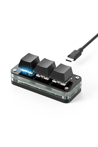 Choice Red Switch 3 Key Black USB-C Customized Keyboard Mini Copy Paste 2 3 6 Keys Knob with LED RGB Light