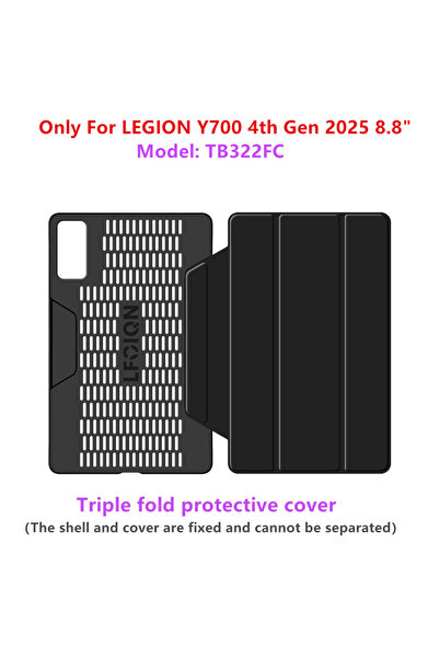 Choice LEGION Y700 2025 4th Triple fold Black AJIUYU Case For LEGION Y700 202...