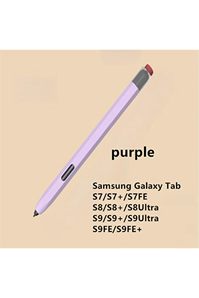 Choice S7 Purple Silicone Pencil Case Tablet Touch Stylus Pen Cover Solid Colour for Tab S6 Lite S7...