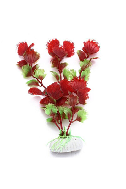 choice2 Red 3 colors Resin Aquarium Plants Simulated Ornament Decor Landscapi...