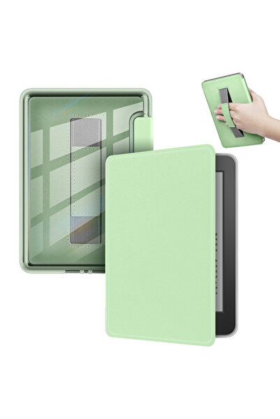 Choice RS23CV 2024 6 inch Macha Green HandStrap Acrylic Case for Kindle Paperwhite 2024 2022 2021 1 2 3 4 5