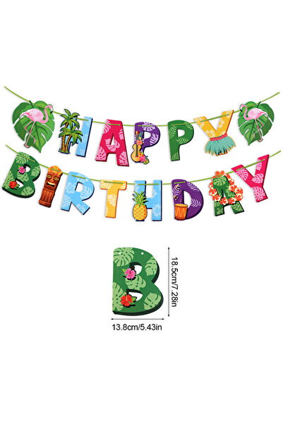 Choice 1Set Happy Birthday Hawaiian Party Happy Birthday Garland Cartoon Flam...