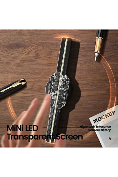 Choice 14 سم شعار مخصص المنتجات شاشة LED شفافة صغيرة ثلاثية الأبعاد الهولوغرام مروحة جهاز عرض هالوين عيد الميلاد