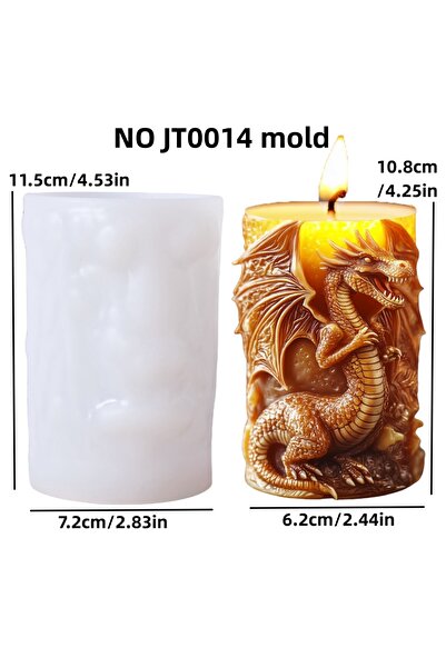 Choice قالب سيليكون على شكل أسطوانة تنين تنفيس نار غربية بدون JT0014، أجنحة أجنحة زاحفة