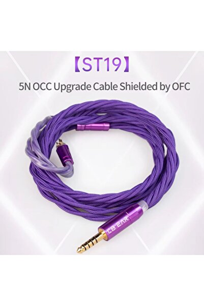 Choice كابل ترقية KBEAR ST19 5N OCC أرجواني 2P3.5 محمي بسلك OFC 23AWG جريء بقطر 3.5 مم/4.4 مم
