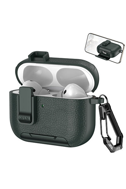 Choice حافظة واقية جديدة لأجهزة AirPods Pro 3 7 2025 مزودة بقفل آمن وقوس جلدي...