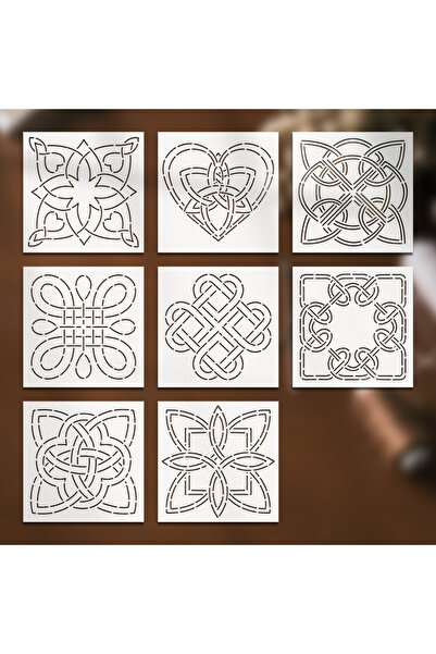 Choice 8 قطع من YOMDID، قالب خياطة بنمط رمز قديم، قالب تطريز ساشيكو DIY للرقعة