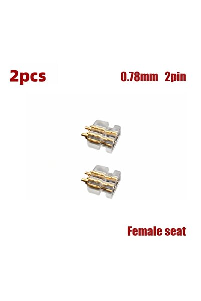 Choice قطعتان 0.78 مم 0.78 مم مقبس 2 سنون أنثى مقبس مزدوج السنون ملحقات كابل سماعة رأس عالية الجودة مخصصة