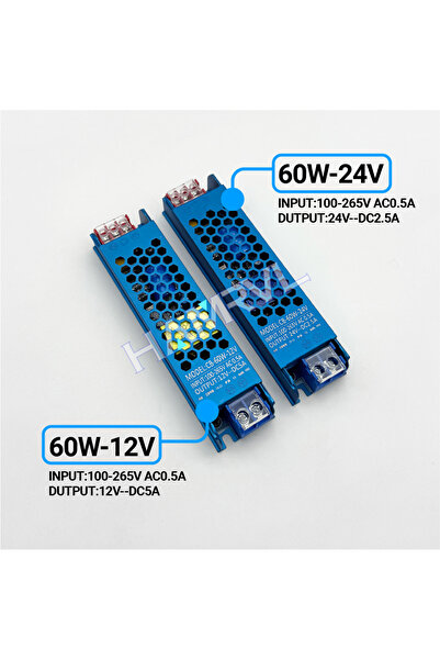 Choice محولات إضاءة رفيعة للغاية 24 فولت 60 واط لشرائط LED مع محرك مصدر طاقة ...