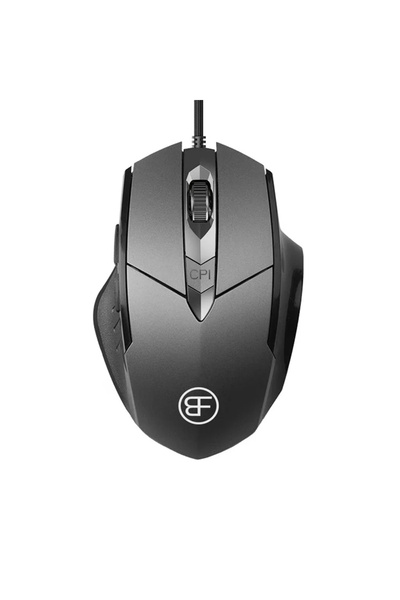 Choice فأرة سلكية رمادية اللون مزودة بمنفذ USB، فأرة كمبيوتر سلكية قابلة للتعديل بـ 6 أزرار، فأرة مريحة للاستخدام المنزلي والمكتبي