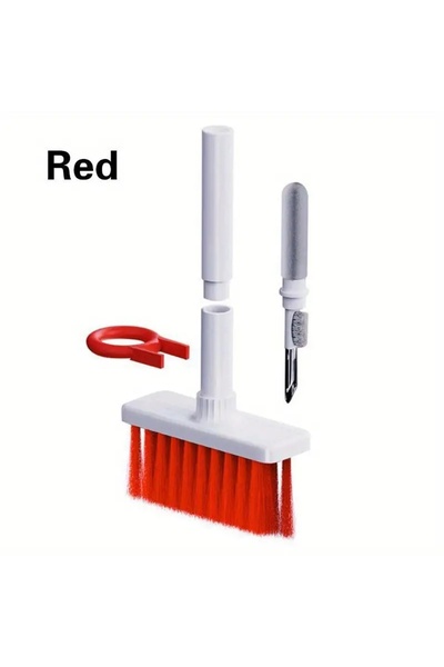 Choice Red 5 In 1 Keyboard Cleaning Brush Kit Keycap Puller Earbuds Cleaner For Airpods Pro 1 2 3 Bluetooth