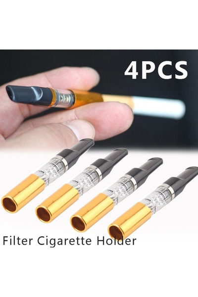 Choice 4 قطع من حامل السجائر المحمول القابل لإعادة الاستخدام لتنظيف وتقليل دخان التبغ