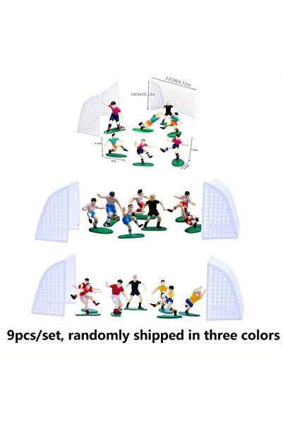 Choice randomcolor 1set 9pcs/set Football Boy Cake Decoration Soccer Field Pl...