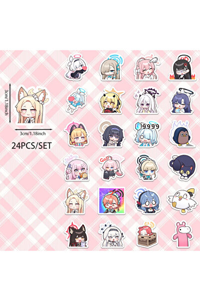 Choice 6X5.2X0.5CM DJ-512 24 قطعة ملصقات أرشيفية زرقاء سجل القصاصات الأمتعة ا...