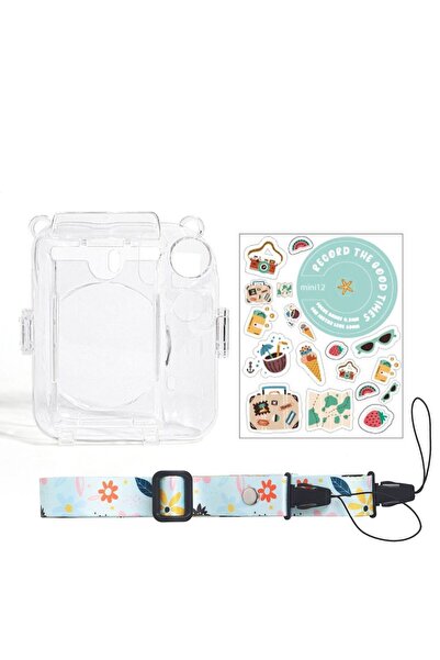 Choice غطاء حماية شفاف لحقيبة حمل الكاميرا من فوجي فيلم إنستاكس ميني 12 مع حز...