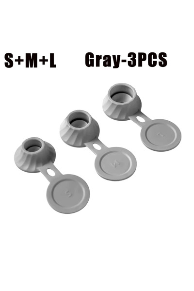 Choice رمادي-3 مجموعة الجملة مانعة للتسرب زجاجة غطاء 3 قطع المقلوبة الحمام هل...