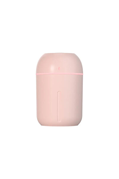 Choice مرطب هواء صغير محمول بمنفذ USB بتصميم جديد بسعة 330 مل باللون الوردي وموزع لرائحة الزيوت العطرية مع مصباح