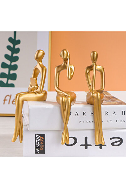 Choice BS8050 مجموعة من ثلاث قطع من التماثيل الفنية لتزيين سطح المكتب، مناسبة...