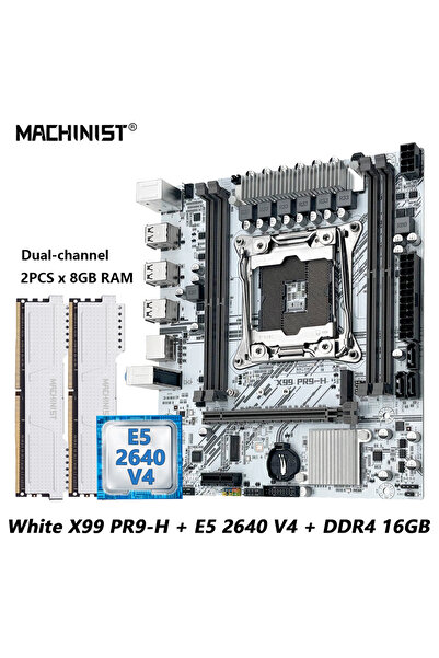 choice2 مجموعة لوحات أم MACHINIST White X99، اختيارية: معالج Xeon E5 2640 V4 ...