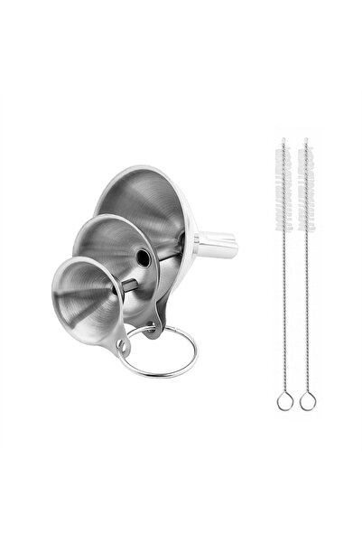 Choice مجموعة من 5 قطع من قمع المطبخ المصنوع من الفولاذ المقاوم للصدأ، 3/5 قط...