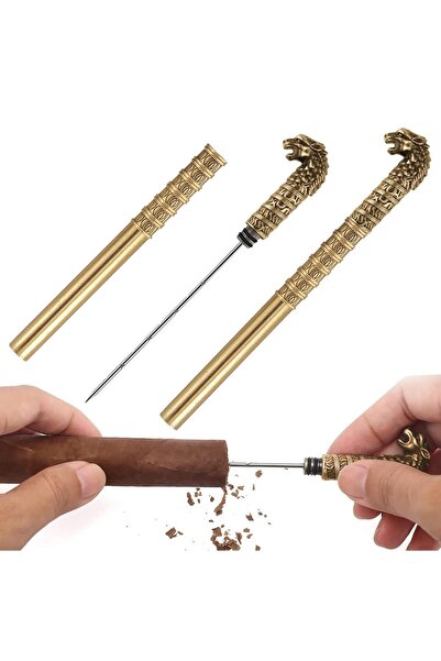 Choice Bronze Vintage Cigar Draw Enhancer Tool, Stainless Steel Precision Needle for All Size Cigars