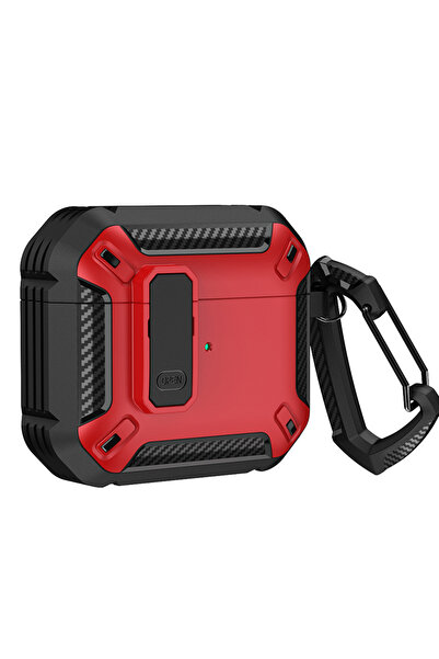 Choice حافظة سماعة أذن فاخرة باللون الأسود والأحمر لأجهزة Airpods Pro 2 3 حاف...