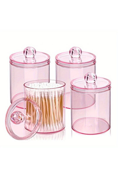 Choice pink 1pc Cotton swab storage box, makeup cotton swab box, dust-proof storage, modern minimalist styl