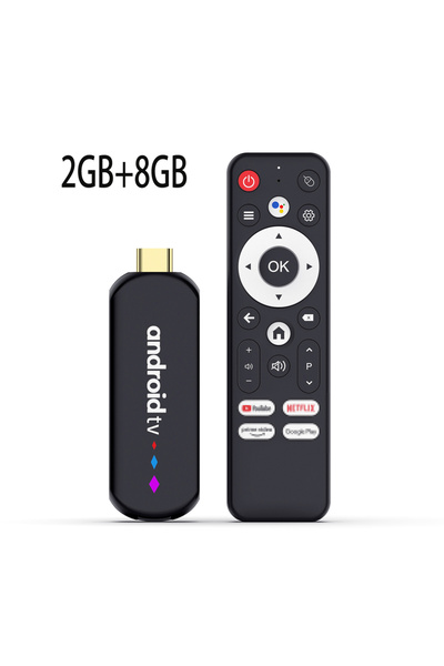 Choice 2G8G Amlogic S905L Android TV Stick Quad Core 4K Video WiFi BT Voice Assistant Remote Control Media