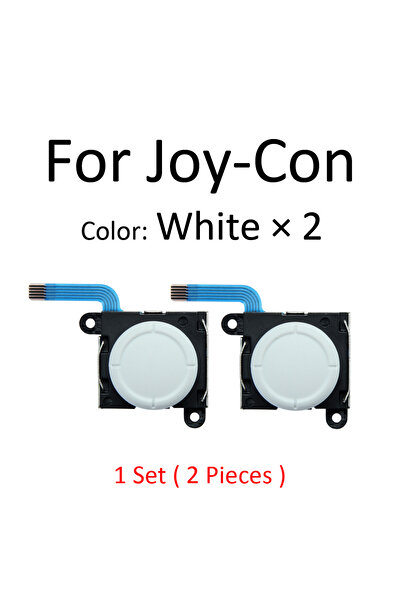 Choice White-2 pcs for Nintendo Switch NS Lite Joycon 3D Analog Sensor Joysti...
