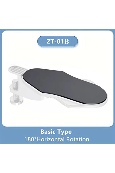 Choice مسند ذراع مريح قابل للتعديل باللون الأبيض الأساسي - قطعة واحدة - ملحق مكتب قابل للطي مع وسادة معصم دوارة
