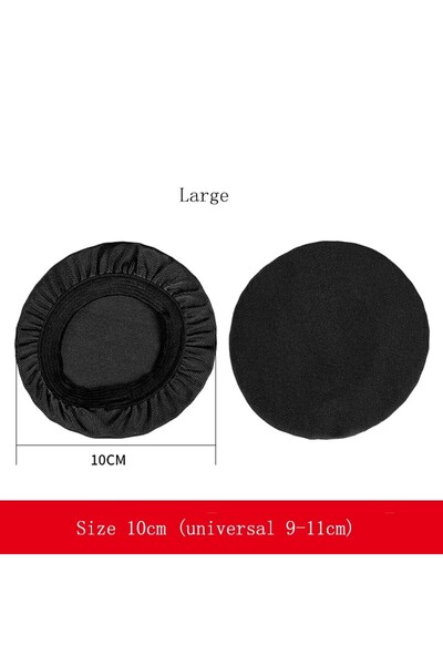 Choice غطاء سماعة رأس أسود كبير مرن قابل للغسل وواقي لسماعات الأذن، غطاء مقاو...