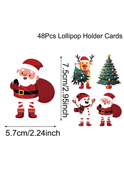 Choice بطاقات حامل مصاصات على شكل رجل خبز الزنجبيل من سانتا كلوز لعام ٢٠٢٥، ز...