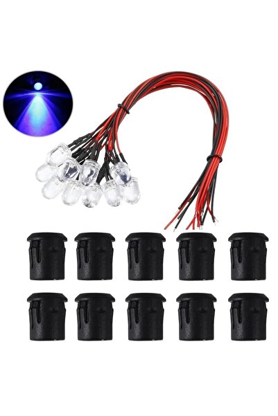 Choice 10 قطع زرقاء 10 عبوات 10 مم 12 فولت LED ثنائيات باعثة للضوء LED سلكية ...