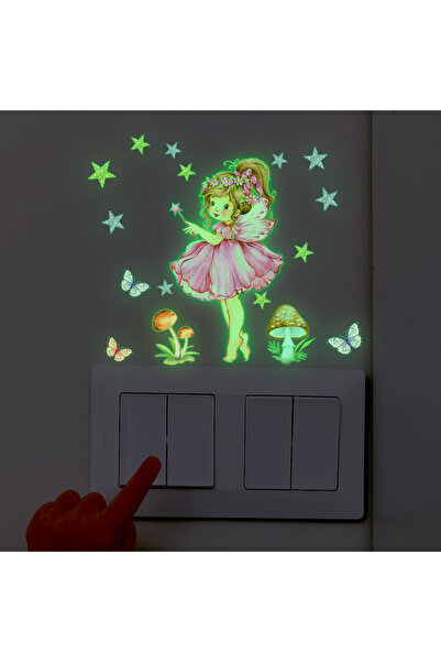 Choice ملصقات جدارية على شكل فراشة خرافية متوهجة في الظلام على شكل فراشة خراف...