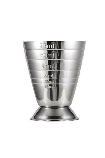 Choice كوب قياس من الفولاذ المقاوم للصدأ باللون الرمادي الفاتح سعة 75 مل، كوب قياس للمشروبات الروحية المختلطة والكوكتيلات