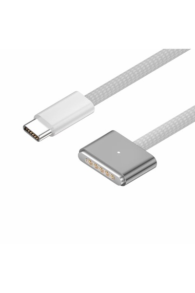 Choice كابل شحن مغناطيسي مضفر من USB-C إلى Magsafe 3 PD بقوة 140 واط، رمادي د...