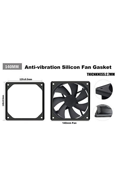 Choice1 5 قطع 140 مم 80 مم 90 مم 92 مم 120 مم 140 مم حشية مروحة سيليكون مضادة للاهتزاز ومانعة للضوضاء