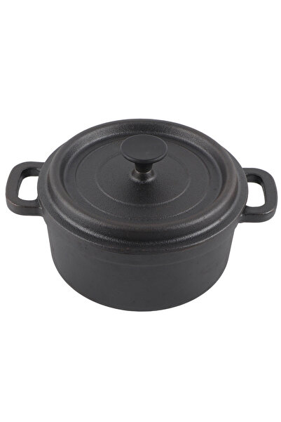 Choice قدر حديدي 20 سم مع غطاء، طنجرة تقليدية سميكة مزدوجة مع مقبض للطهي البطيء