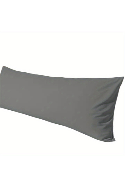 Choice غطاء وسادة للجسم رمادي غامق مقاس 51×137 سم (بدون قلب الوسادة) مقاوم لل...