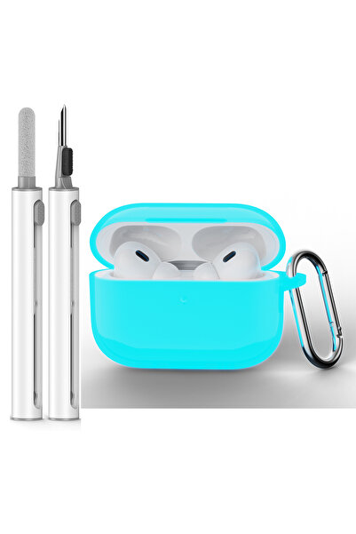 Choice غطاء مضيء لسماعات AirPods Pro 3 مع مجموعة تنظيف، غطاء واقٍ ناعم من الس...