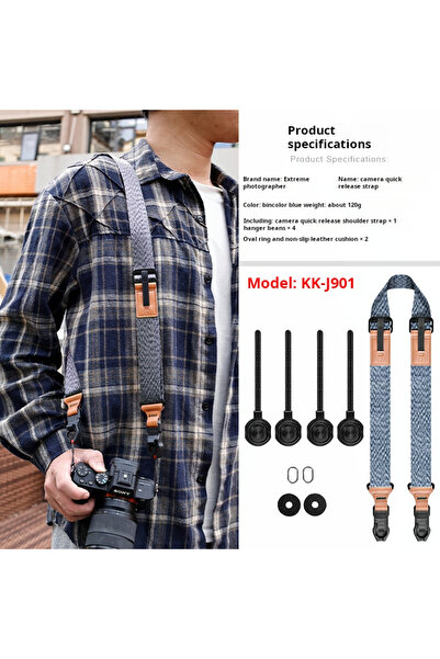 Choice حزام كاميرا KK-J901 مناسب لكاميرات كانون ونيكون وفوجي ولايكا وحزام كتف...