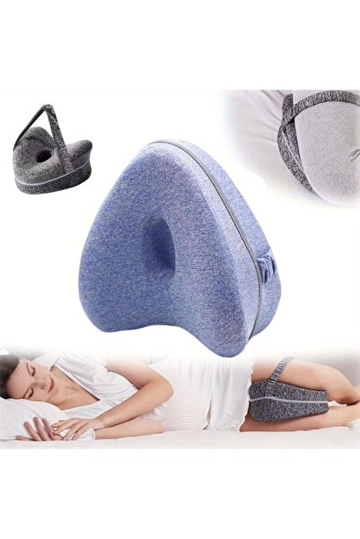 Choice وسادة ساق من القطن الأزرق بتصميم قلب مجوف للحمل، مناسبة للنوم على الجانب، وآلام عرق النسا، وتقويم العظام، وآلام الظهر