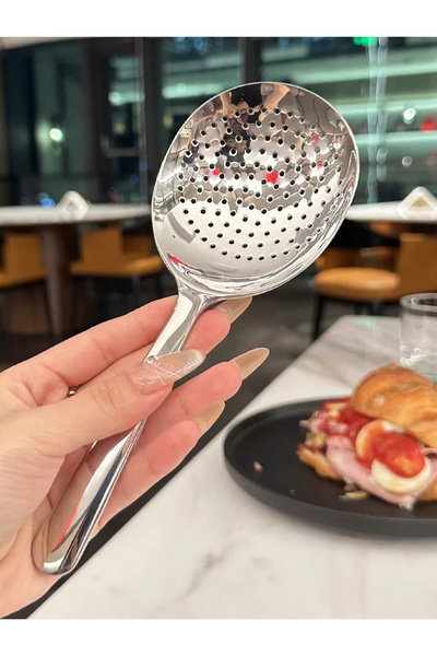 Choice ملعقة مشقوقة واحدة ونصف ملعقة من الفولاذ المقاوم للصدأ لتقديم الحساء و...