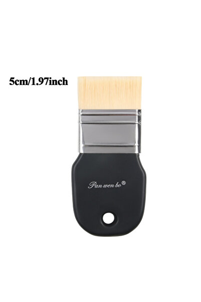 Choice فرشاة طلاء نايلون سوداء مقاس 50 مم، فرشاة طلاء خشبية للغواش والألوان المائية والزيت، قطعة واحدة