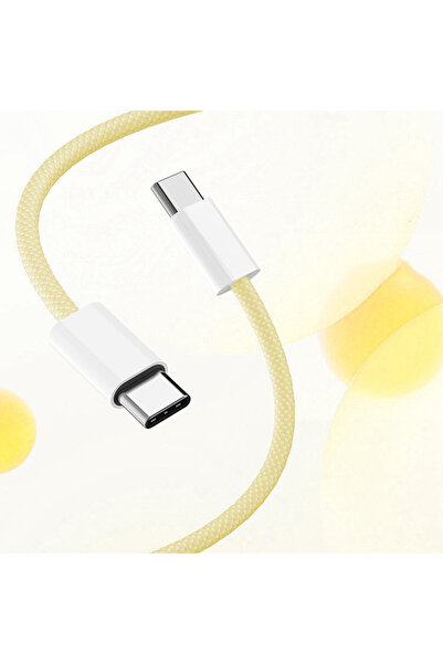 Choice كابل من النوع C إلى النوع C باللون الأصفر بطول 1 متر لشحن سريع PD 60 و...