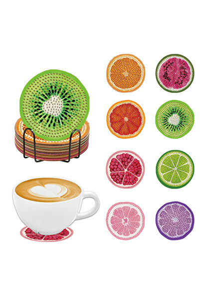 Choice AA1695 8 piece diamond Craft Kit, Fruit Pattern rhinestone Painted Coa...