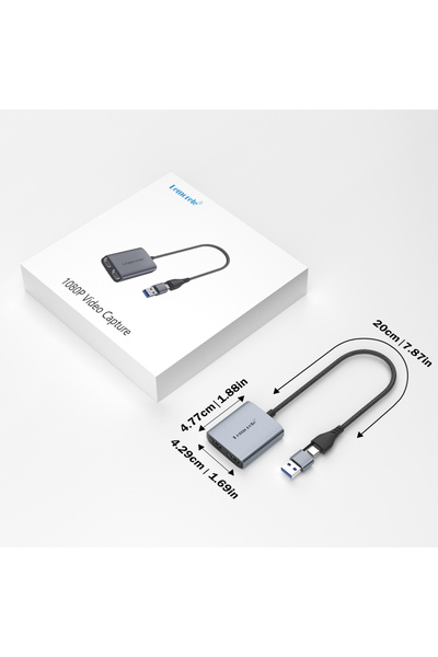 Choice 1080P Lemorele Video Capture Card HDMI to USB A/Type-C 1080P 60HZ Video Recorder for PS4/5 Switch Ga