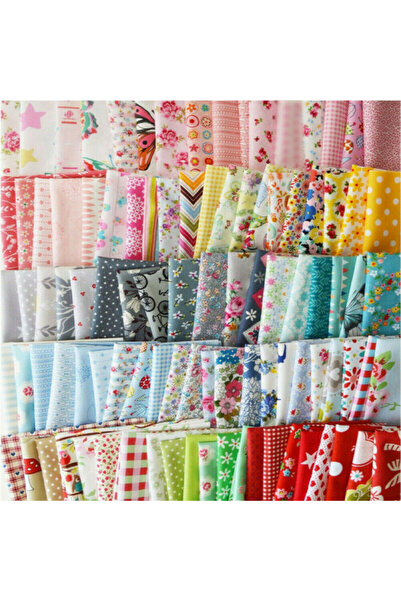 Choice قماش قطني مربع متعدد الأنماط من البرونز، 100 قطعة، مقاس 10×10 سم، مطرز يدويًا